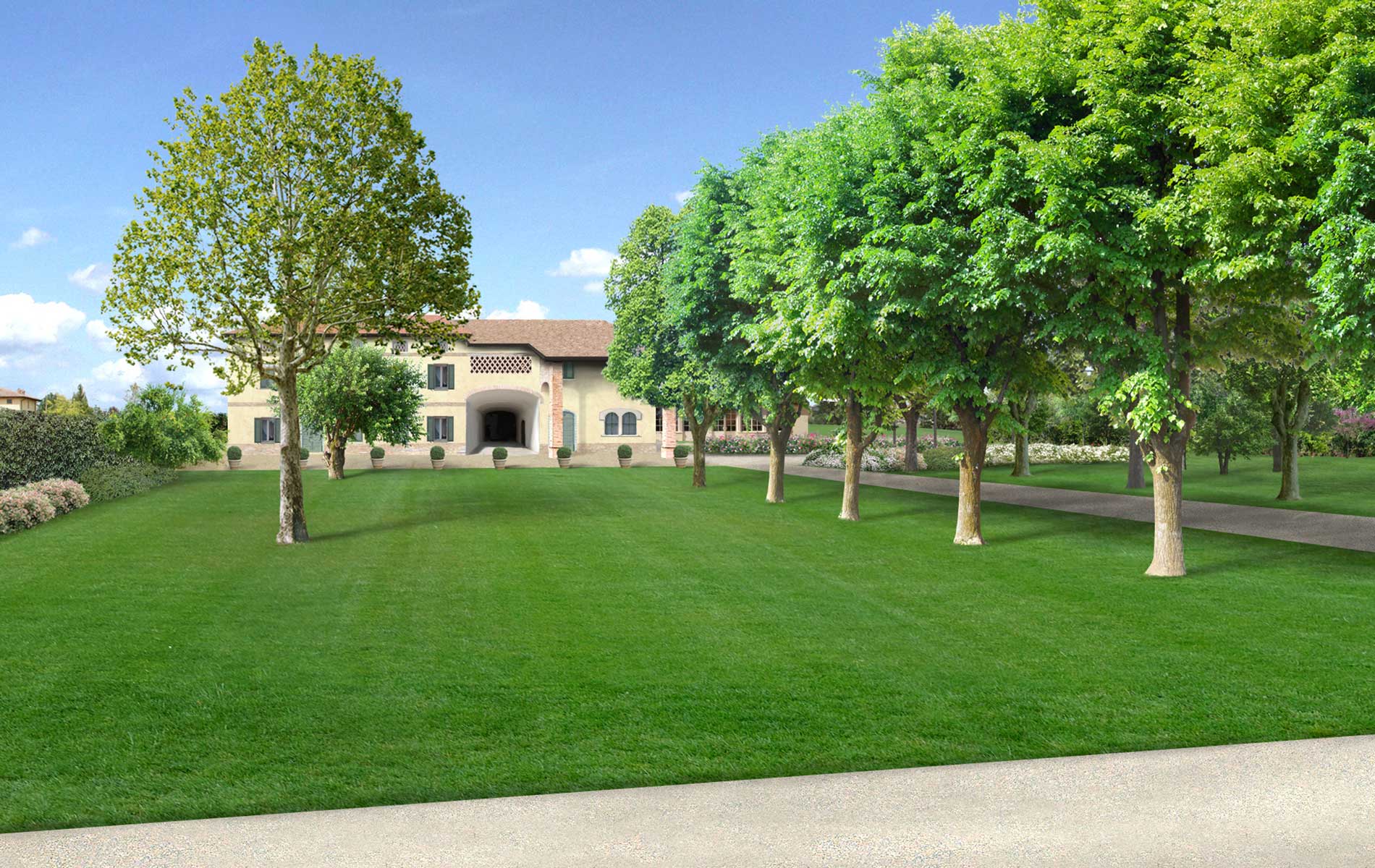 progetto di giardino di San Benedetto Group - Tecnica Verde a Gattatico (Reggio Emilia)