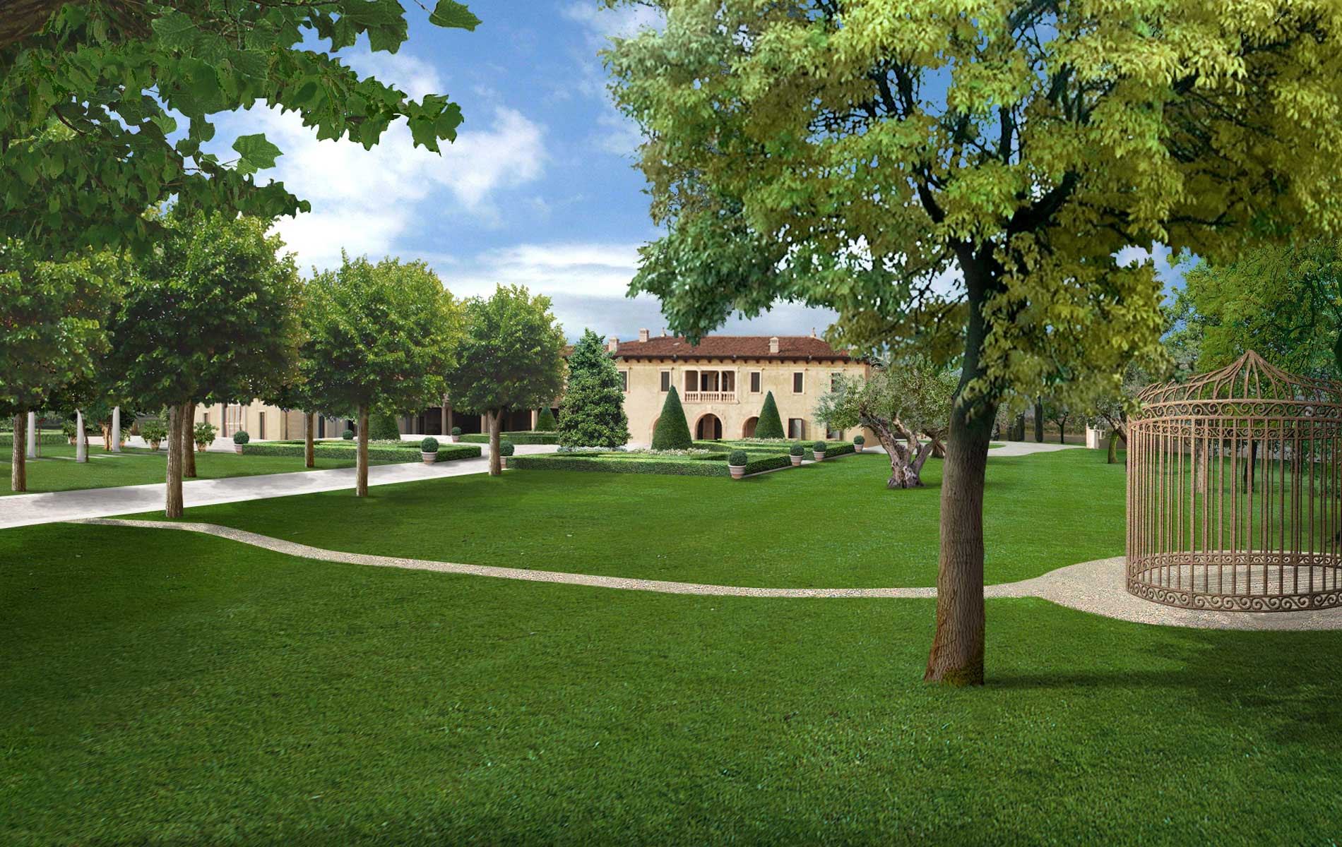 progetto di giardino di San Benedetto Group - Tecnica Verde a Cellore (Verona)