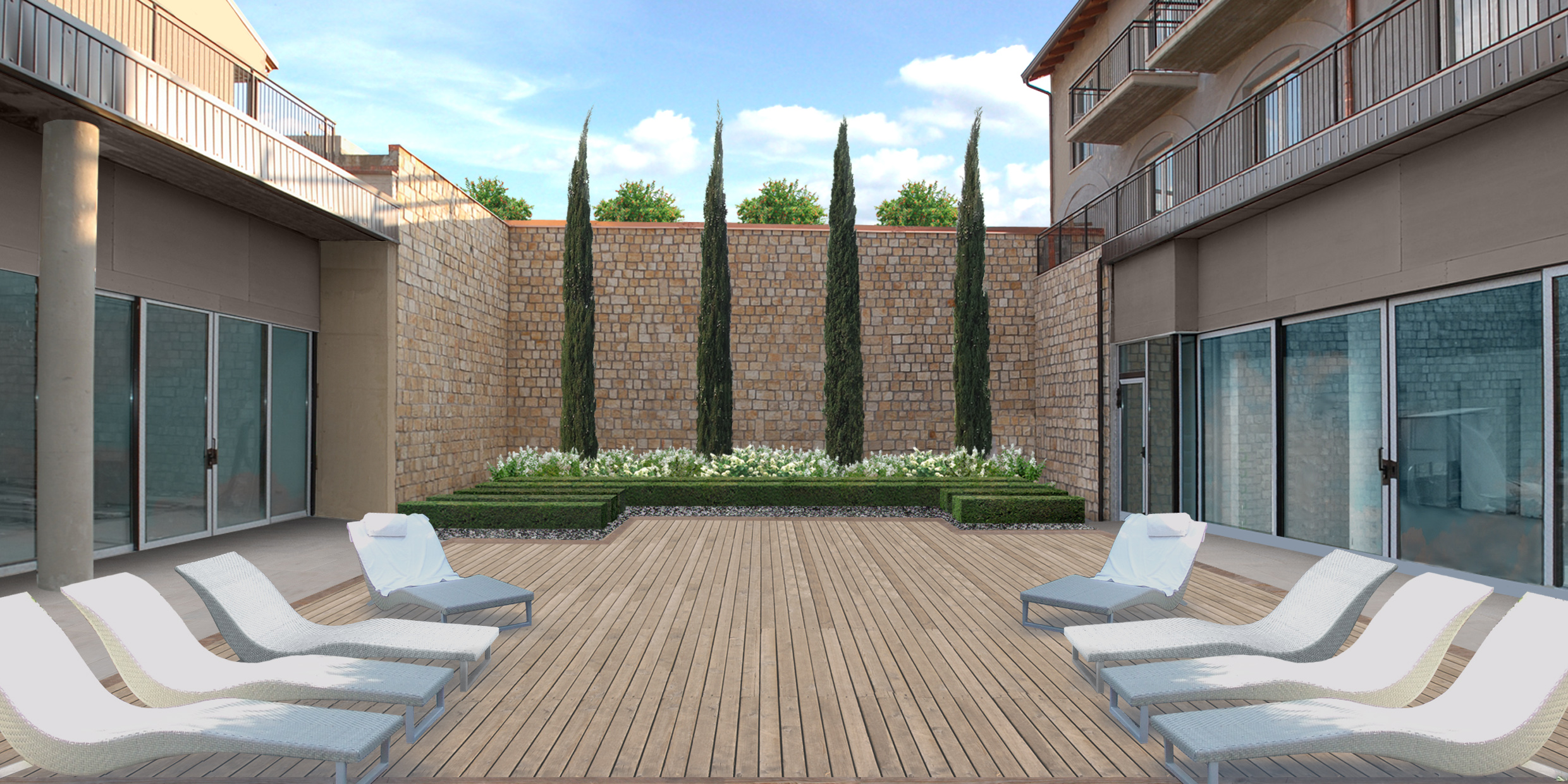 progetto di giardino di San Benedetto Group - Tecnica Verde a Lazise (Verona)