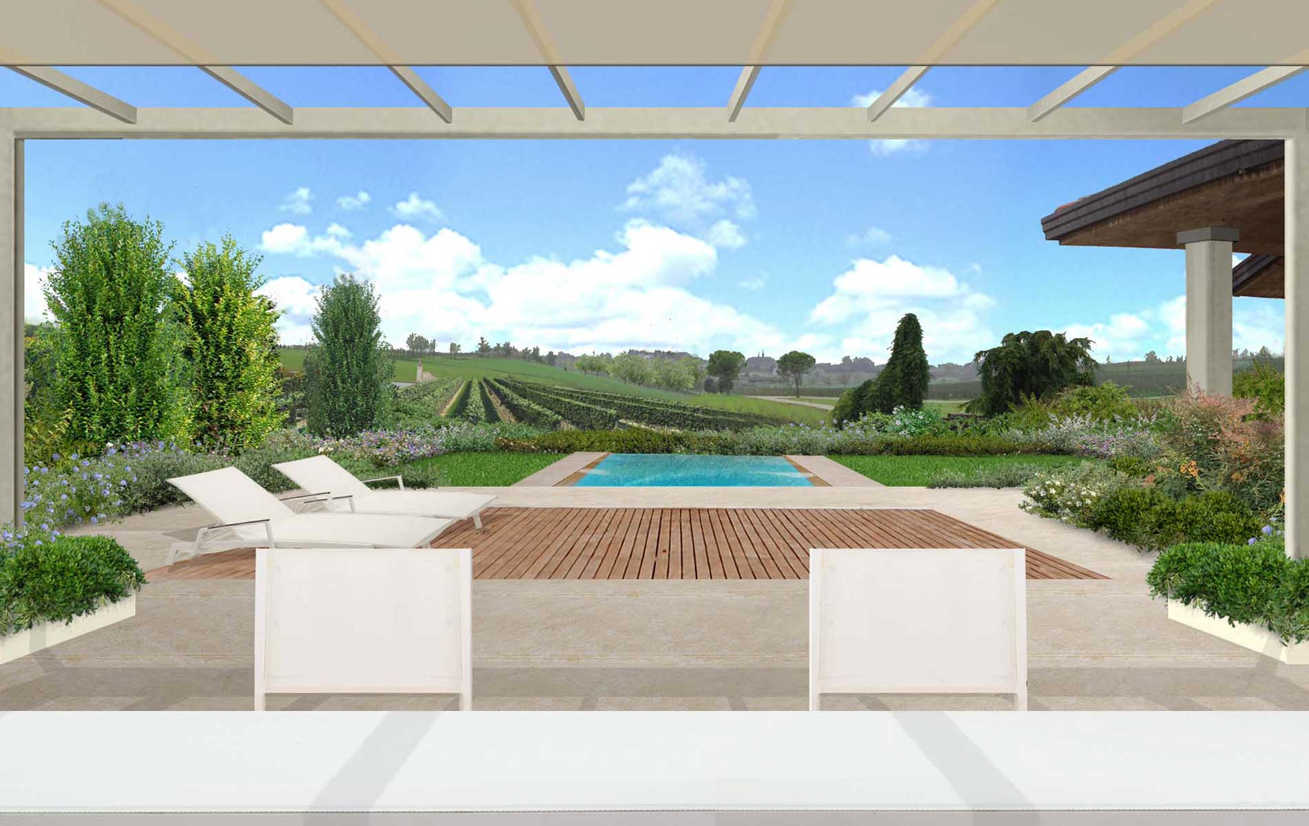 progetto di giardino di San Benedetto Group - Tecnica Verde a Pozzolengo (Brescia)