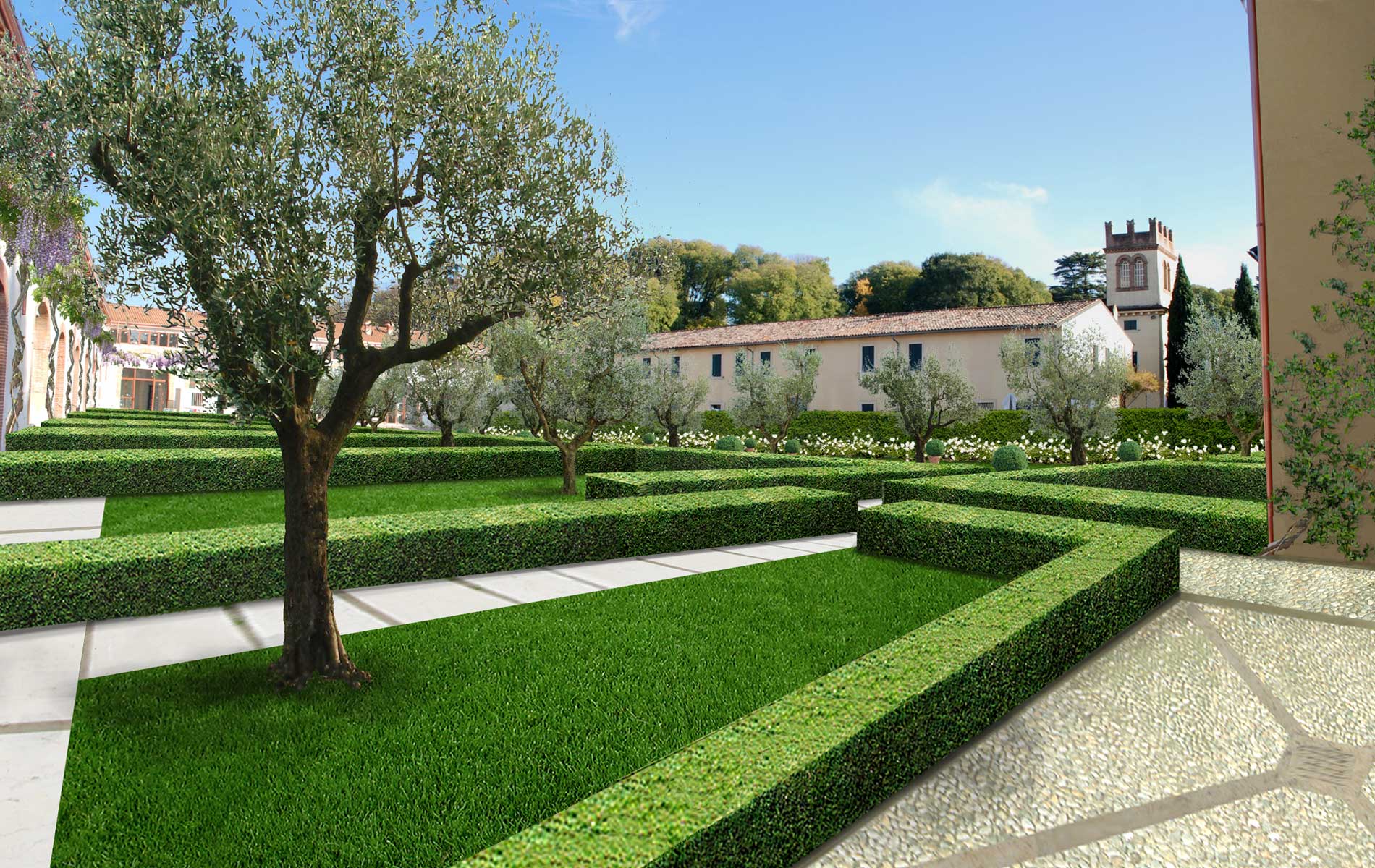 progetto di giardino di San Benedetto Group - Tecnica Verde a San Giovanni Lupatoto (Verona)