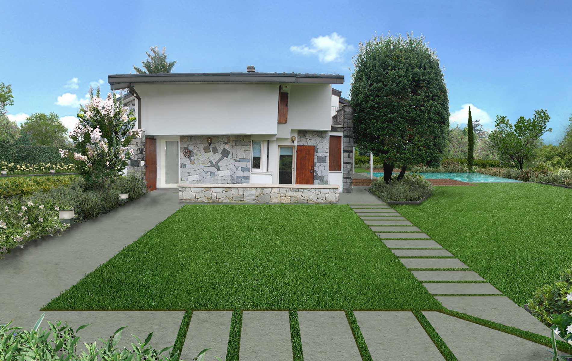 progetto di giardino di San Benedetto Group - Tecnica Verde ad Arbizzano di Negrar (Verona)